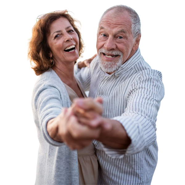 Happy Seniour Couple Dancing in Redlands, CA